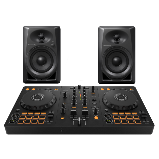 Pioneer DJ DDJ-FLX4 + Pioneer DJ DM-40D