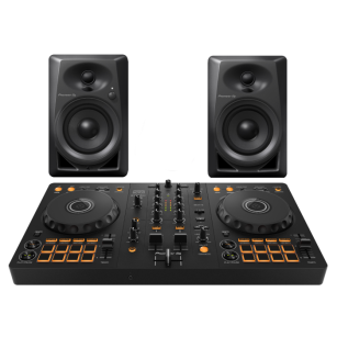 Pioneer DJ DDJ-FLX4 + Pioneer DJ DM-40D 