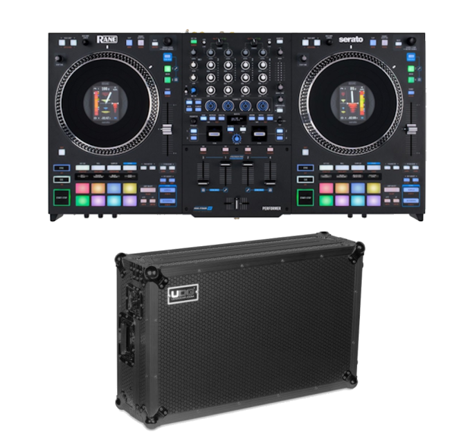 Rane DJ PERFORMER + UDG Ultimate Flight Case Rane Performer Black Plus (Laptop Shelf + Wheels)