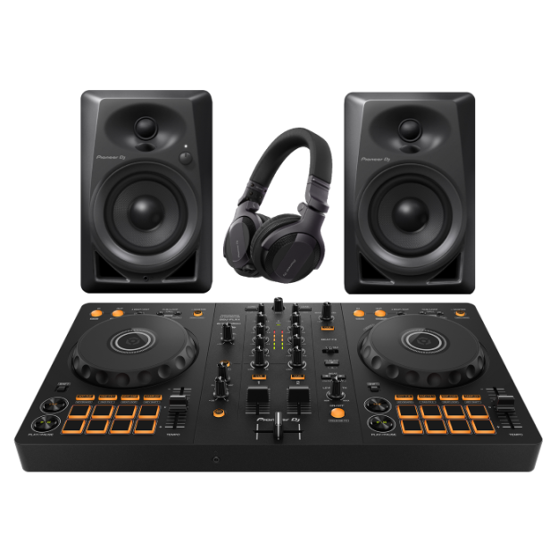 Pioneer DJ DDJ-FLX4 + Pioneer DM-40D + Pioneer HDJ-CUE1