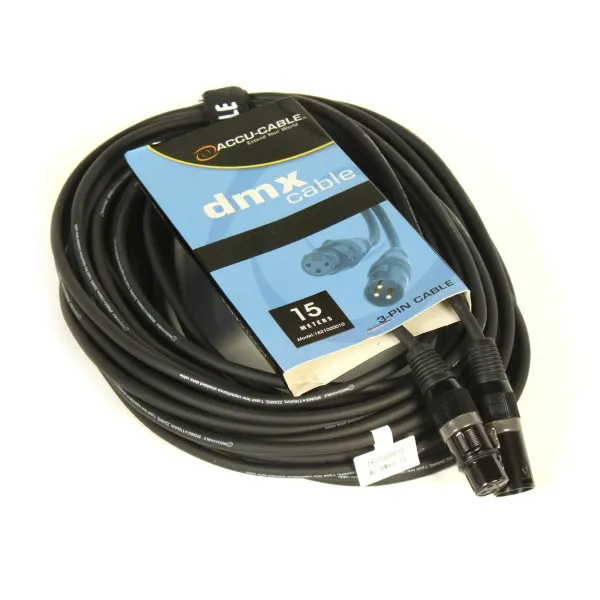 Accu-Cable AC-DMX3/15 3-pin XLR f - 3-pin XLR m DMX 15m