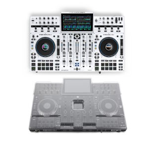 Denon DJ PRIME 4+ WHITE Limited Edition & Decksaver Prime 4+ Cover