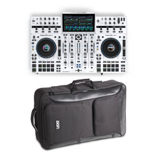 Denon DJ PRIME 4+ WHITE Limited Edition & UDG Urbanite Backpack Extra Large Black