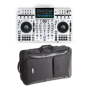 Denon DJ PRIME 4+ WHITE Limited Edition & UDG Urbanite Backpack Extra Large Black