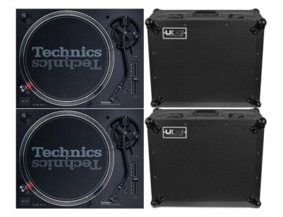 Technics SL-1210 MK7 SET Black + 2x UDG Flight Case Turntable Black
