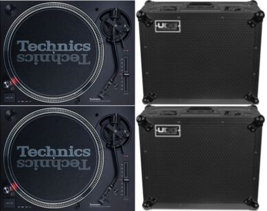 Technics SL-1210 MK7 SET Black + 2x UDG Flight Case Turntable Black