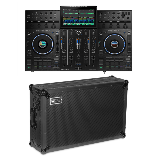 Denon DJ PRIME 4+ & UDG Flight Case Denon Prime 4+