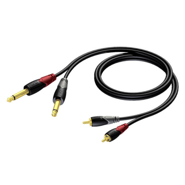 ProCab CLA631 ( 2x RCA M - 2x TS Jack 6,3 M ) 3m