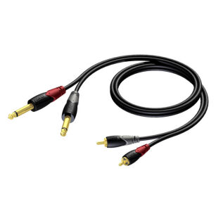 ProCab CLA631 ( 2x RCA M - 2x TS Jack 6,3 M ) 3m