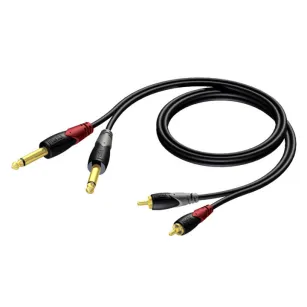 ProCab CLA631 ( 2x RCA M - 2x TS Jack 6,3 M ) 3m