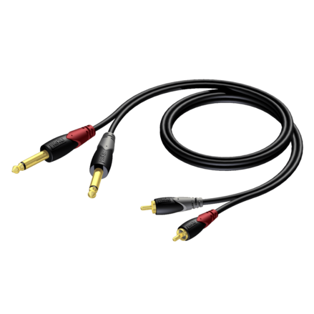 ProCab CLA631 ( 2x RCA M - 2x TS Jack 6,3 M ) 5m