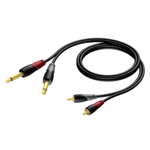 ProCab CLA631 ( 2x RCA M - 2x TS Jack 6,3 M ) 1,5m