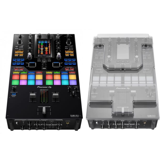 Pioneer DJ DJM-S11 + Decksaver Pioneer DJM-S11 Cover