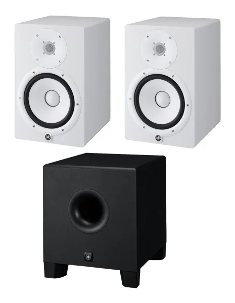 Yamaha HS7 WHITE [para] + Yamaha HS8S