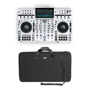 Denon DJ PRIME 4+ WHITE Limited Edition & UDG Creator Denon DJ Prime 4+ Hardcase Black