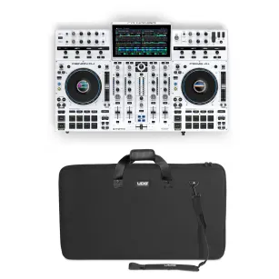 Denon DJ PRIME 4+ WHITE Limited Edition & UDG Creator Denon DJ Prime 4+ Hardcase Black