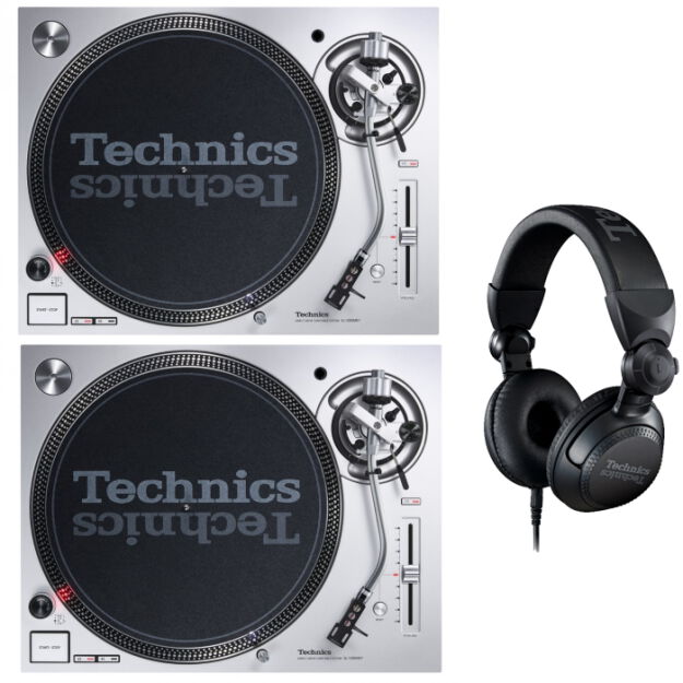 Technics SL-1200 MK7 Silver SET + Technics EAH-DJ1200