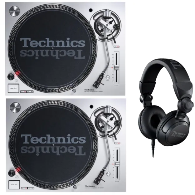Technics SL-1200 MK7 Silver SET + Technics EAH-DJ1200