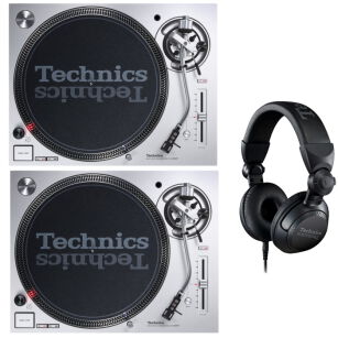 Technics SL-1200 MK7 Silver SET + Technics EAH-DJ1200