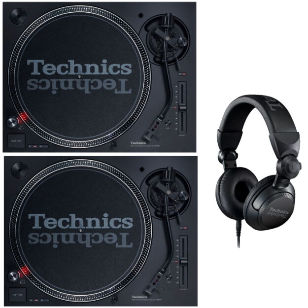 Technics SL-1210 MK7 Black SET + Technics EAH-DJ1200