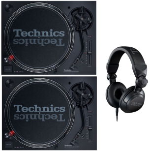 Technics SL-1210 MK7 Black SET + Technics EAH-DJ1200