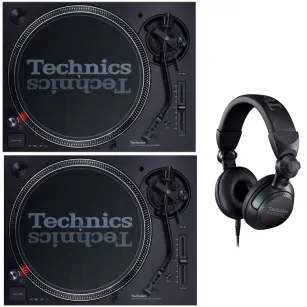 Technics SL-1210 MK7 Black SET + Technics EAH-DJ1200