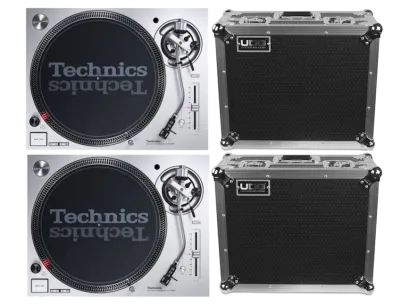 Technics SL-1200 MK7 SET + 2x UDG Flight Case Turntable Silver
