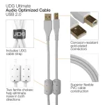 UDG Ultimate Audio Cable USB 2.0 A-B White Straight 3m - 5
