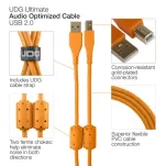 UDG Ultimate Audio Cable USB 2.0 A-B Orange Angled 1m - 4