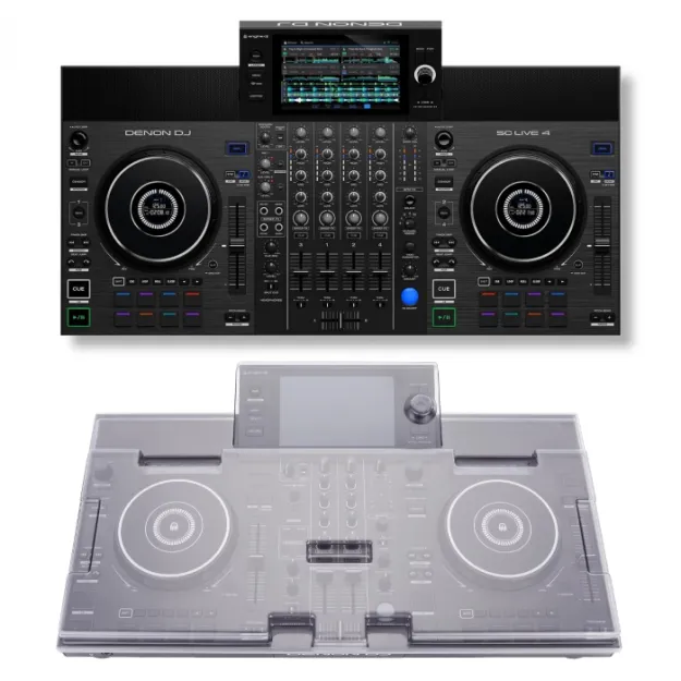 Denon DJ SC LIVE 4 + Decksaver Denon DJ SC LIVE 4 Cover
