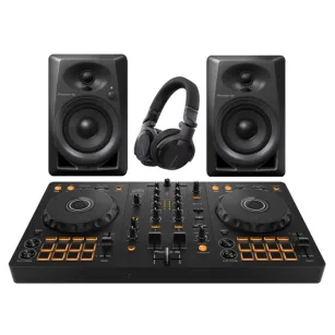 Pioneer DJ DDJ-FLX4 + Pioneer DM-40D-BT + Pioneer HDJ-CUE1