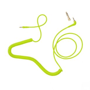AIAIAI TMA-2 C18 kabel spiralny Neon Yellow w/adapter 1,5m/4mm