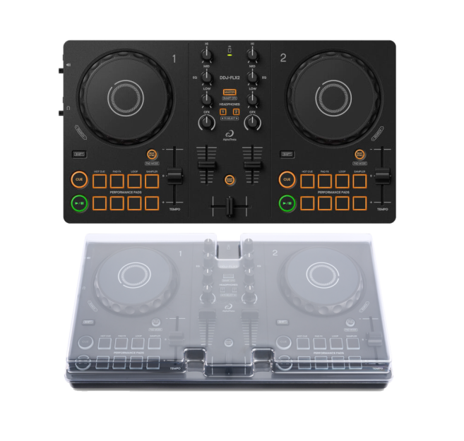AlphaTheta DDJ-FLX2 + Decksaver AlphaTheta DDJ-FLX2 Cover