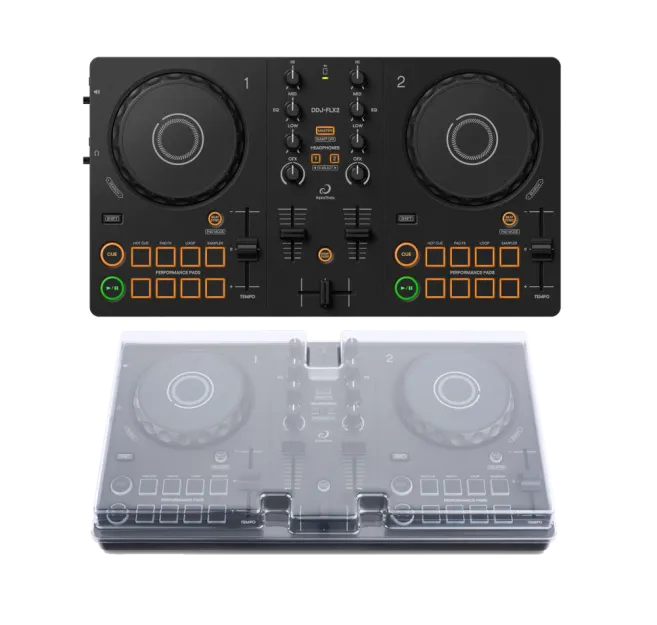 AlphaTheta DDJ-FLX2 + Decksaver AlphaTheta DDJ-FLX2 Cover